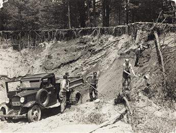 (NEW DEAL PROGRAMS: CCC BOYS) A group of 10 photographs depicting the Civilian Conservation Corps.